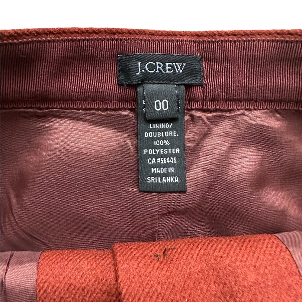J.Crew Women’s Rust Wool A-Line Skirt - Picture 4 of 7
